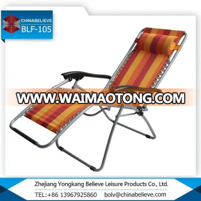 Factory Modern Style Outdoor Foldable Beach Chaise Lounge Chair